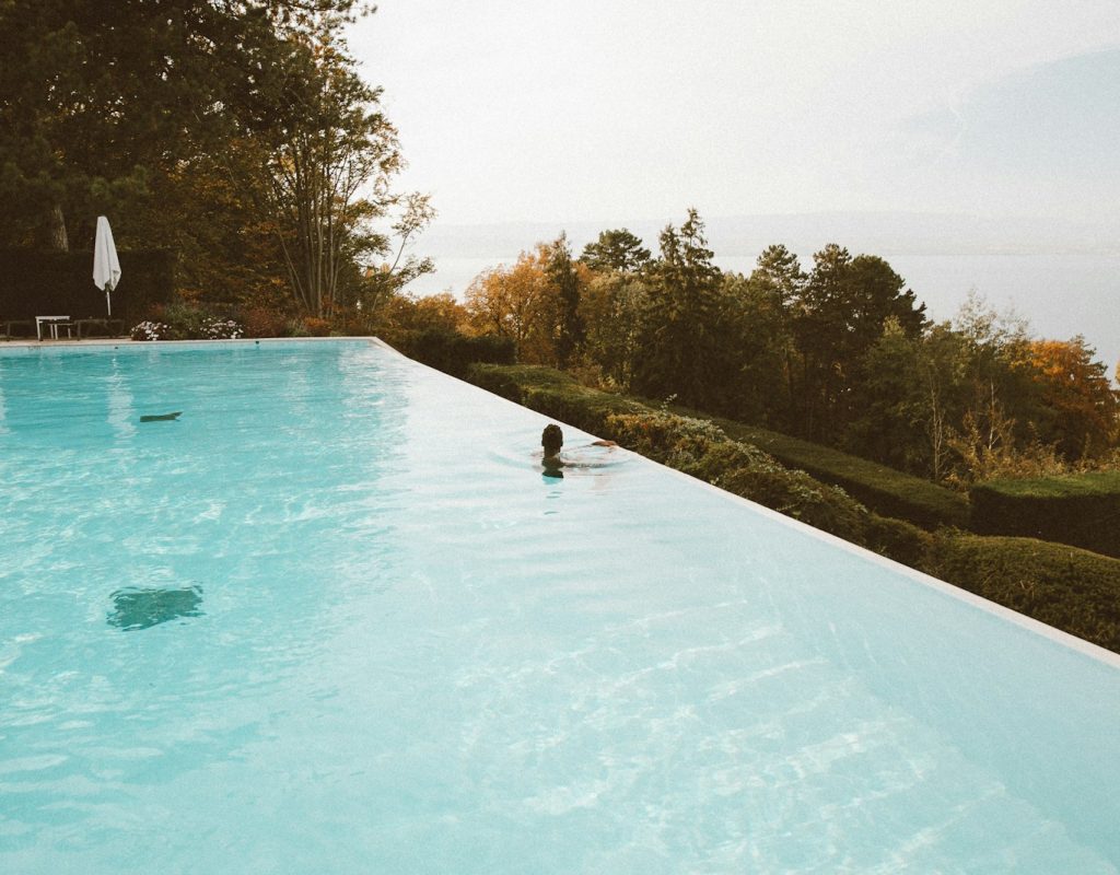 person in swimming pool